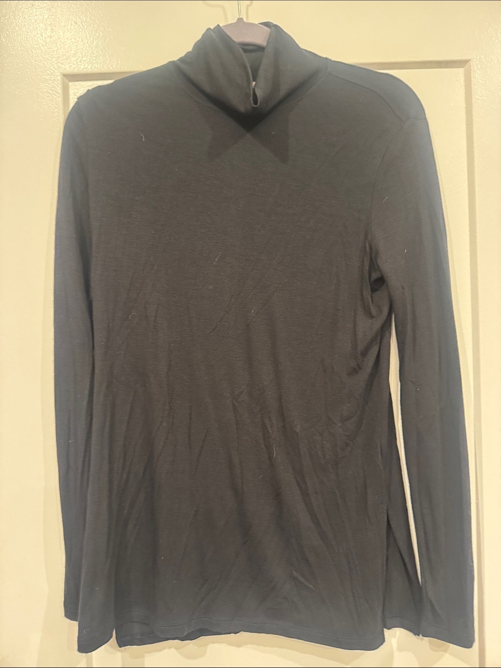 Athleta Black Long Sleeve Mock Neck Top